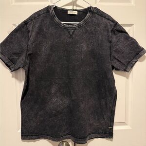 Men's Black and Grey Short Sleeve Tee